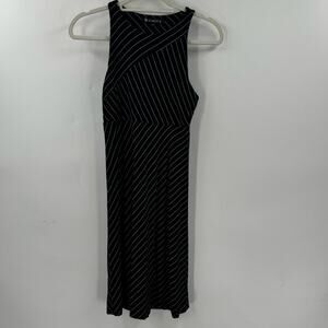 Athleta black and white striped dress